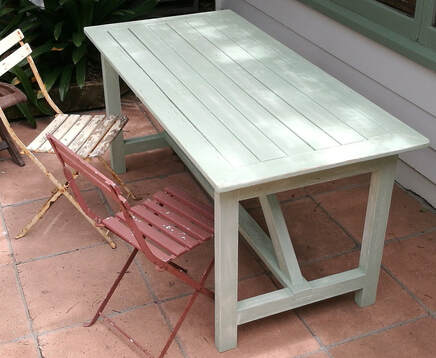 Rustic outdoor table